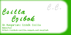 csilla czibok business card